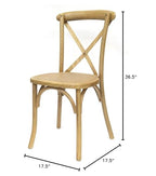 Commercial Seating Products Antique Fruitwood Crossback Dining Chairs, 1-Pack
