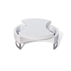 vidaXL Coffee Table Shape-Adjustable High Gloss White Side End Storage Table