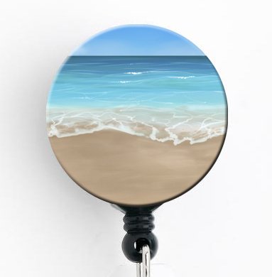 Retractable Badge Reel - Beach Dreaming - Badge Holder/Nurse Gift/Teacher Gift/Stocking Stuffer