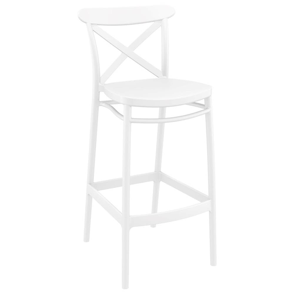 Compamia Cross Indoor Outdoor Bar Stool White (Set of 2)