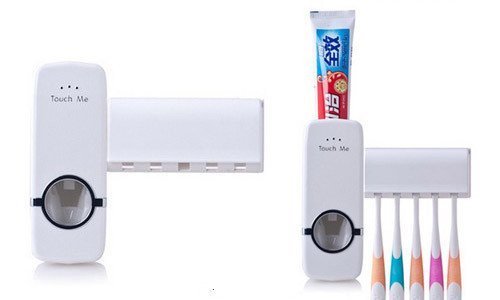 Crispy?Antique & Automatic Toothpaste Dispenser with Brush Holder (White Color) Useful Product