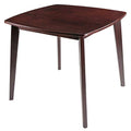 Pauline Dining Table - Elegant Solid Wood Table with Walnut Finish, 34" W x 34" D x 29.33" H, Perfect for Dining Room or Kitchen