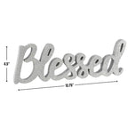 Amscan Glitter Silver Blessed Block Letter Sign 13 1/2In X 4 1/2In