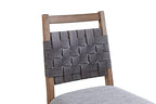 Oslo Counter Stool with Woven Back and 4 Legs, Weathered Chestnut, Set of 2