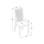 East West Furniture Weip7-Lwh-W 7 Piece Dining Table Set Consist Of A Rectangle Dining Room Table With Butterfly Leaf And 6 Wooden Seat Chairs, 42X60 Inch, Linen White