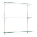 s k grill art Wall Shelves, Glass Wall Rack (3 Shelf) (30 x 13 x 30 inch)