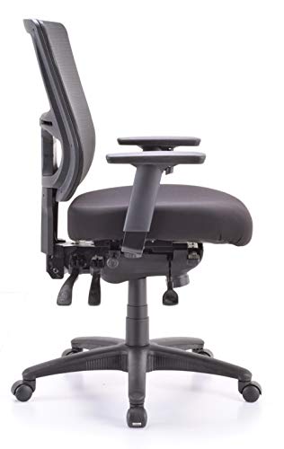Eurotech Seating Mfst5455-Blkm Office Chairs, Black