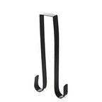 Factory Direct Craft Set Of 2 Over The Door Black Metal Double Wreath Hangers - You Can Display Two Wreaths With This Hanger
