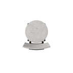American Woodcrafters Colson Distressed White Metal Swivel Counter Barstool