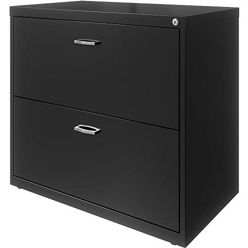 Lorell Lys Soho Arc Pull Steel Lateral File, Black