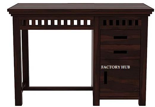 Factory Hub Sheesham Wood Writing Study Table For Home And Office With Chair | Study Desk | (Walnut)
