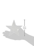 Star Cutouts | Silver | Pack Of 5 | Party Decor