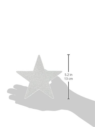 Star Cutouts | Silver | Pack Of 5 | Party Decor