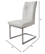 Neos Modern Furniture Dining Chairs, White- Gray
