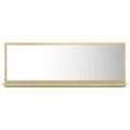 Bathroom Mirror White 23.6"x4.1"x14.6" Engineered Wood