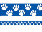 Teacher Created Resources Blue With White Paw Prints Straight Border Trim (4620)