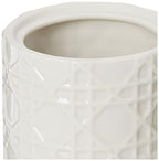 Kassatex Arn-Cj Rattan Cotton Jar , White