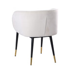 Best Master Furnitures Rustic Velvet Upholstered Dining Chair Black