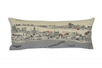 HomeRoots Cream 35' White New Orleans Daylight Skyline Lumbar Decorative Pillow
