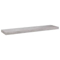 vidaXL Floating Wall Shelf in Concrete Gray - Modern Decorative Storage Shelf Made of Honeycomb MDF and Metal Frame - Size 35.4x