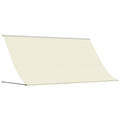 vidaXL Retractable Awning Outdoor Canopy  Cream 118.1x59.1, UV Resistant Polyester Fabric and Steel Frame, for Patios and Com