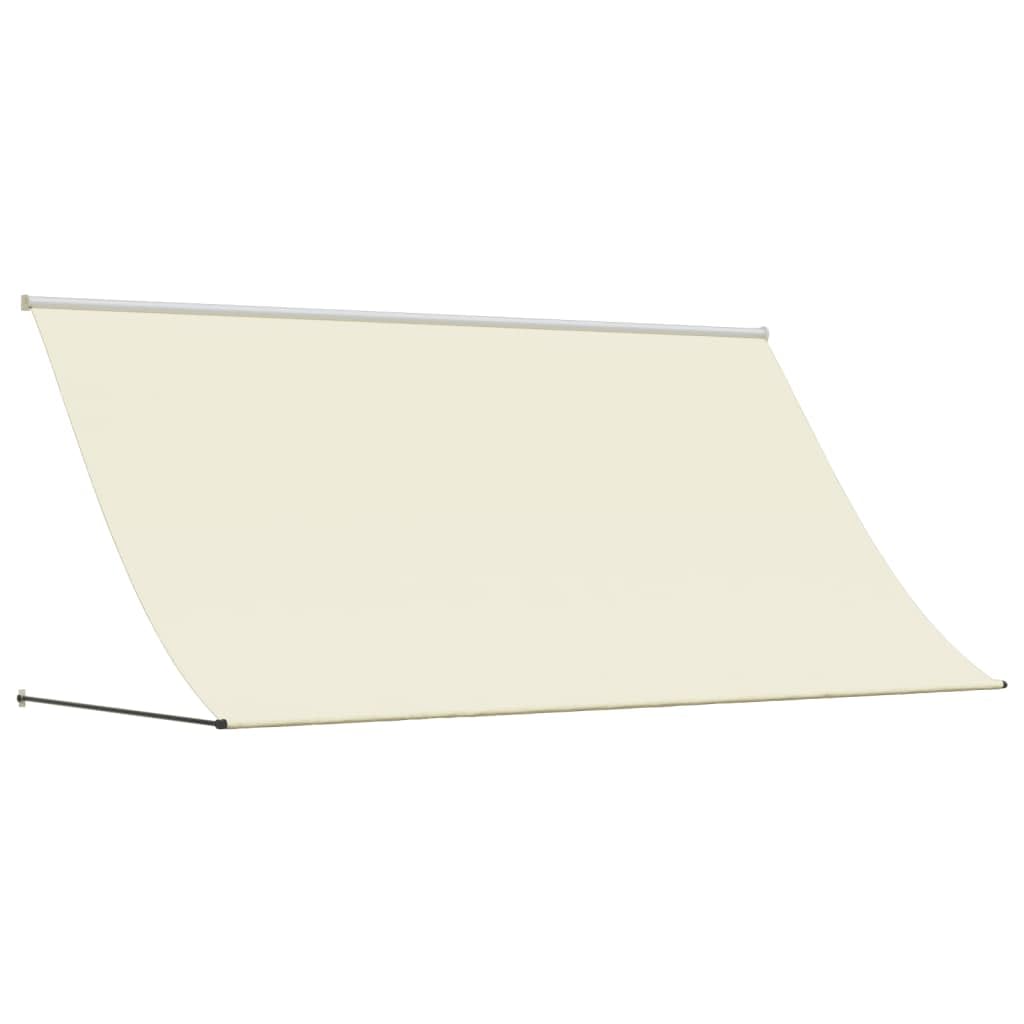 vidaXL Retractable Awning Outdoor Canopy  Cream 118.1x59.1, UV Resistant Polyester Fabric and Steel Frame, for Patios and Com