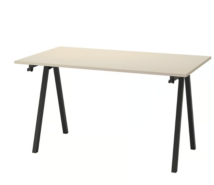 Trotten Desk, Beige/Anthracite, 140X80 Cm (55 1/8X31 1/2 inch)