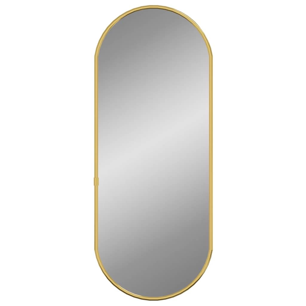 vidaXL Wall Mirror Gold 19.7x7.9inch Oval