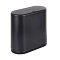 IEEK 12 Liter Rectangular Plastic Trash Can with Press Top Lid,White Modern Wastebasket Thin Trash Cans,3.2 Gallon Garbage Conta