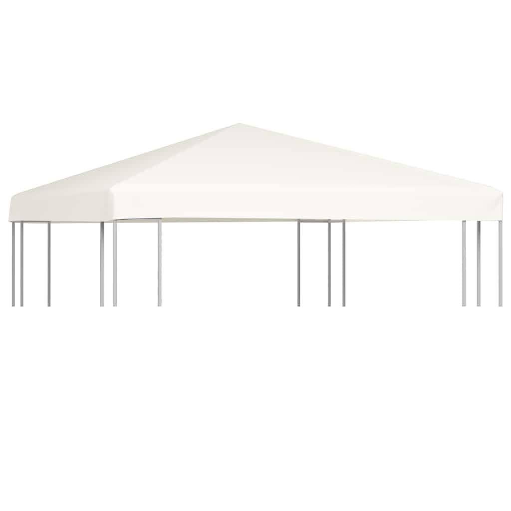 vidaXL Gazebo Top Cover Cream White 1 oz/ft - PVC-Coated Polyester Sunshade - Weather-Resistant, Easy to Install - Size 9.8x9.8