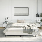 Vidaxl Bed Frame White 76''X79.9'' King Faux Leather