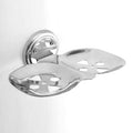 INDOROX Bathroom Double Soap Dish Holder & Dispenser Stainless Steel
