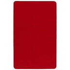 Flash Furniture Wren 30''W x 60''L Rectangular Red Thermal Laminate Activity Table - Height Adjustable Short Legs