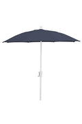 FiberBuilt Umbrellas Patio Umbrella, 9 Foot Navy Canopy and White Pole