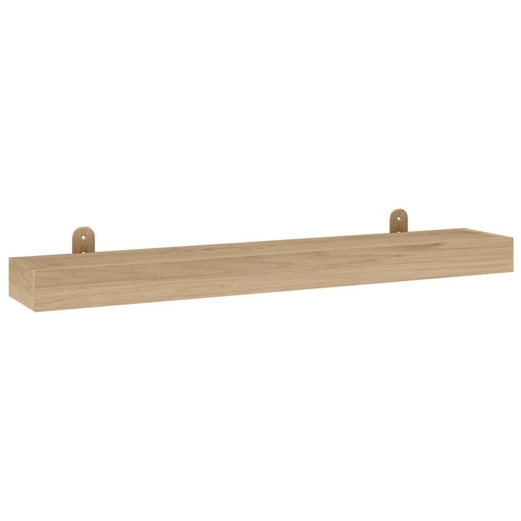 vidaXL Sleek Solid Teak Wood 2-Piece Wall-Mounted Shelves - 35.4"x5.9"x2.4" - Brown - Modern Wall Decoration, Space Saver Furniture for Indoor Home Decor