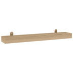 vidaXL Sleek Solid Teak Wood 2-Piece Wall-Mounted Shelves - 35.4"x5.9"x2.4" - Brown - Modern Wall Decoration, Space Saver Furniture for Indoor Home Decor