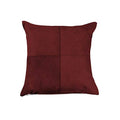 HomeRoots Cowhide, Microsuede, Polyfill Torino Quattro Pillow 18' X 18' - Wine