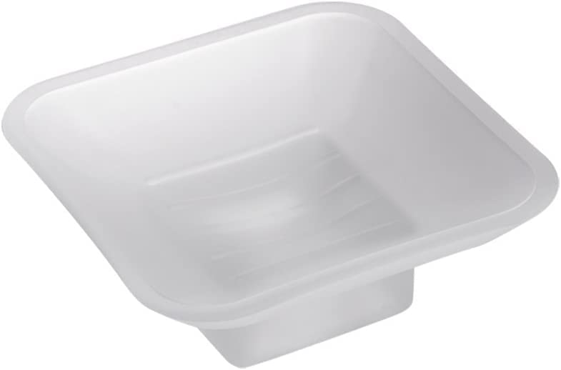 Vijyas Soap Dish Frosted Square Holder for Bathroom Pack of 1