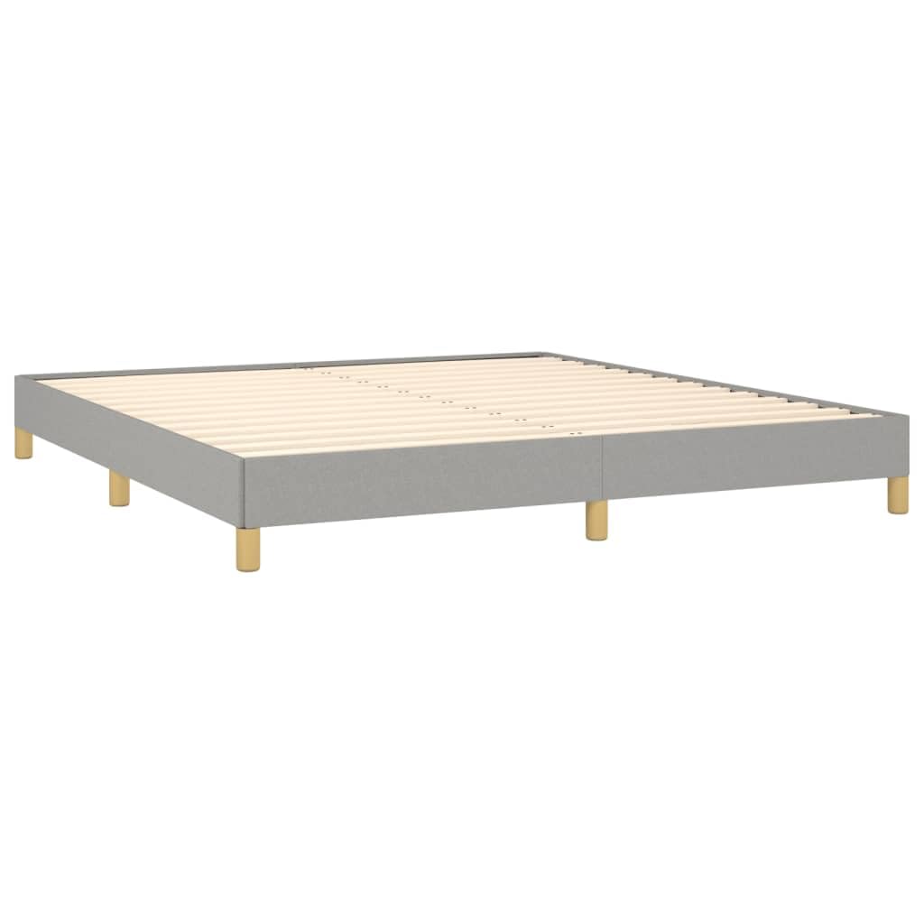 vidaXL Modern-Style Fabric Bed Frame, Queen Size, Light Gray, Suitable for 59.8"x79.9" Mattress, with California Proposition 65 Warning