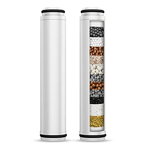 Feelso Shower Filter For Handheld Shower Head, 2 Pack 15 Stage Replacement Filters For Hard Water Remove Chlorine And Harmful Su