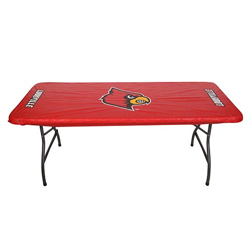 Collegiate Kwik-Covers Rectangle Plastic Table Covers, Bundle Of 2 (University Of Louisville, 6')