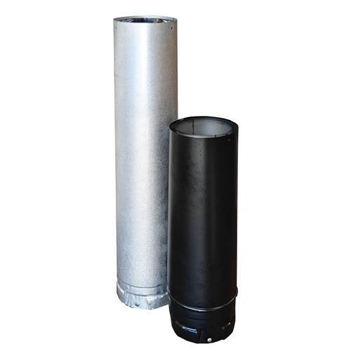 PelletVent Pro 4'' Pellet Chimney Extension Pipe - 12''