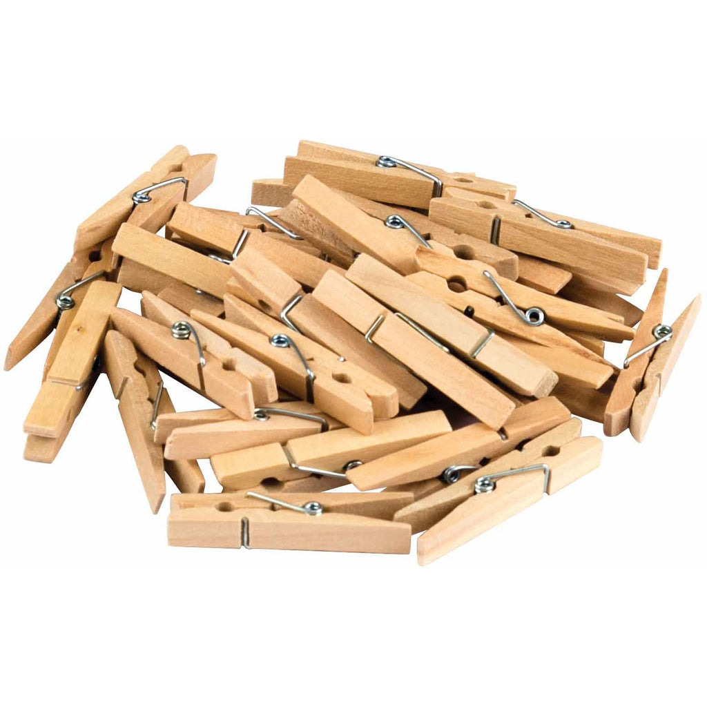Teacher Created Resources Stem Basics: Medium Clothespins, Pack Of 50