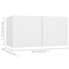 vidaXL TV Cabinet Set 5 Piece Home Living Room Furniture TV Stand HiFi Stereo Cabinet Media Unit Entertainment Center White Engineered Wood