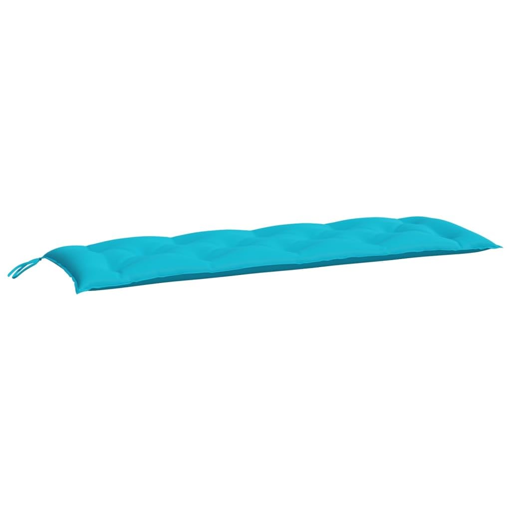 vidaXL 100% Polyester Oxford Fabric Garden Bench Cushion, 59.1x19.7x2.8, Turquoise Waterproof Cushion with Hollow Fiber Filling,