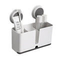 MAULIX Wall Mounted Toothbrush Holder Bathroom Self Adhesive Plastic Organizer Without Drill for Toothbrush Toothpaste Makeup Br