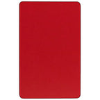 Flash Furniture Wren 24''W x 60''L Rectangular Red HP Laminate Activity Table - Standard Height Adjustable Legs