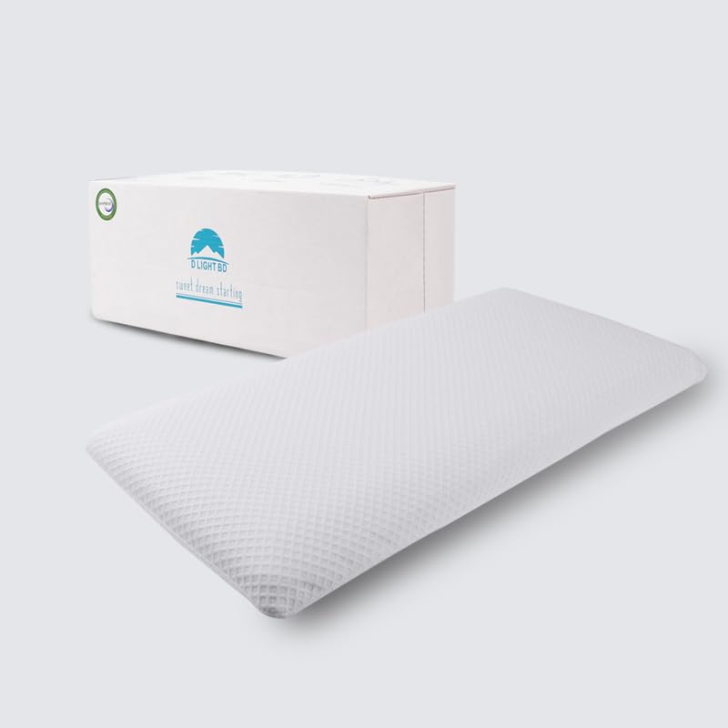 Dlight Bd Slim 2.7' Stomach Sleeping Memory Foam Pillow-Thin, Flat, Soft Yet Supportative For Belly, Back& Stomach Sleepers (2.
