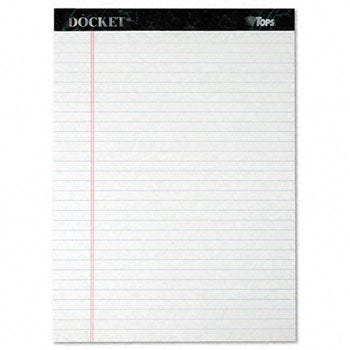 Tops Docket Ruled Perforated Pads Pad,Lgl/Ltr,16#12Pd/Pk,We (Pack Of3)