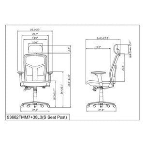 Lorell, LLR60324, ErgoMesh Series High-Back Black Mesh Chair